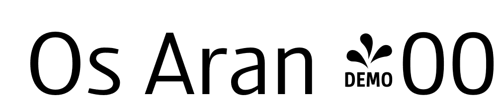  DEMO OS Aran 400 Regular font family download free