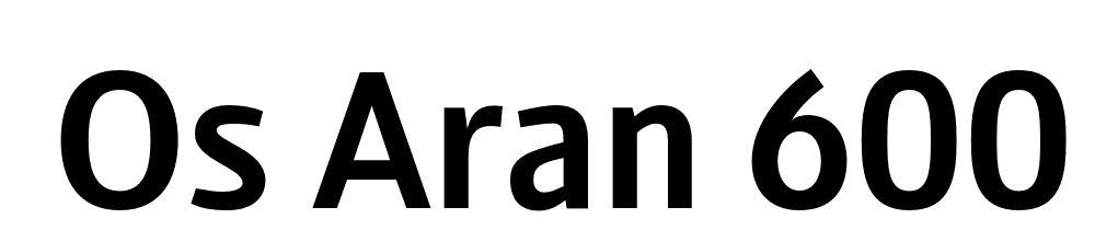  DEMO OS Aran 600 Regular font family download free