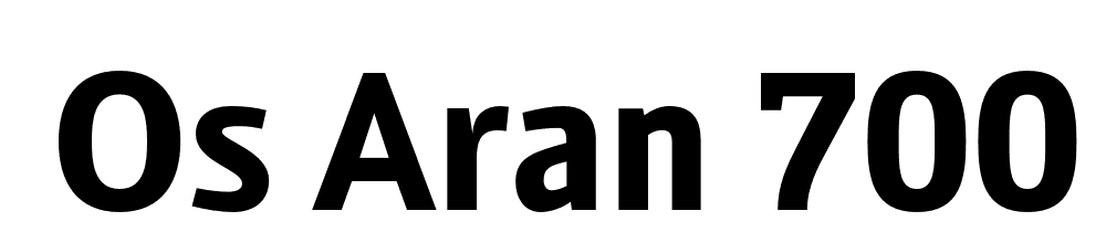  DEMO OS Aran 700 Regular font family download free