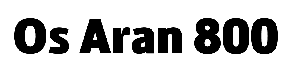  DEMO OS Aran 800 Regular font family download free