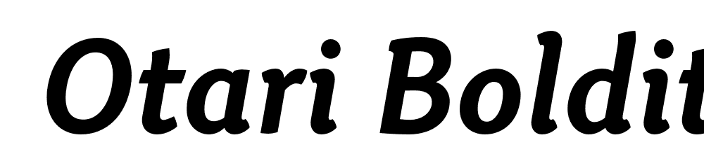  DEMO Otari BoldItalic Regular font family download free