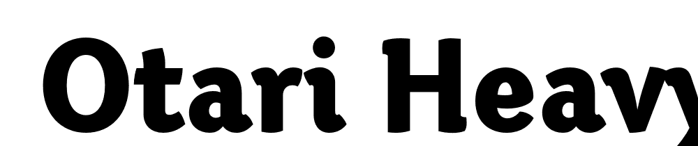  DEMO Otari Heavy Regular font family download free