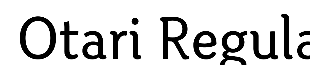  DEMO Otari Regular Regular font family download free