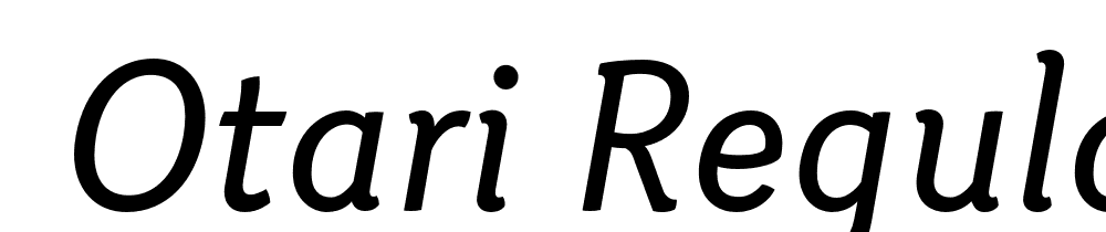  DEMO Otari RegularItalic Regular font family download free