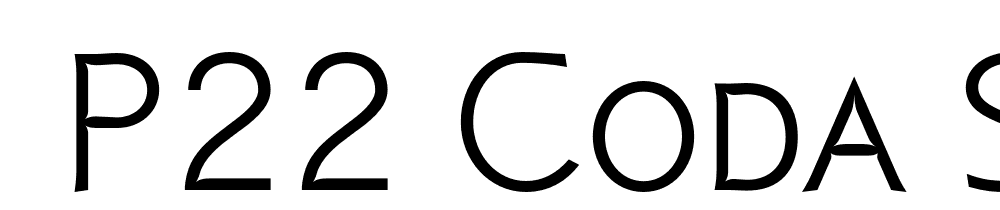  DEMO P22 Coda Small Caps Regular font family download free