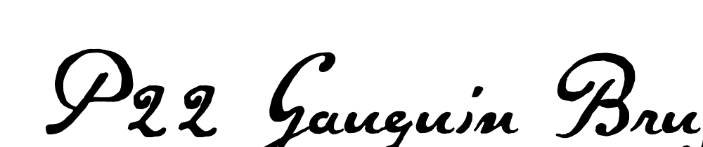  DEMO P22 Gauguin Brush Regular font family download free