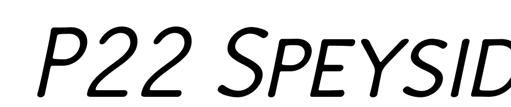  DEMO P22 Speyside Small Caps Italic font family download free