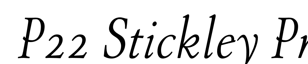  DEMO P22 Stickley Pro Display Italic font family download free