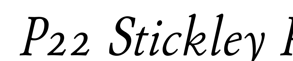  DEMO P22 Stickley Pro Headline Italic font family download free