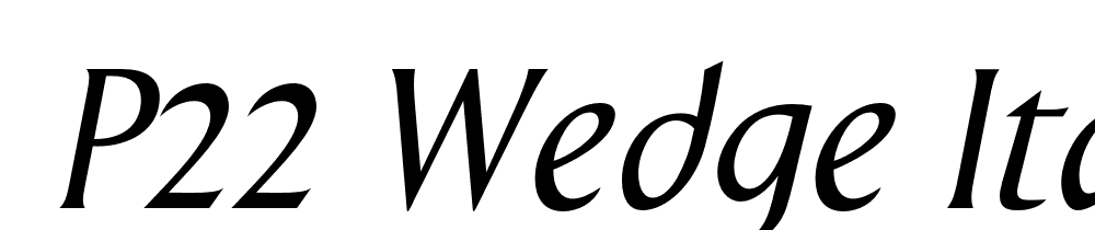  DEMO P22 Wedge Italic font family download free