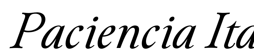  DEMO Paciencia Italic Regular font family download free