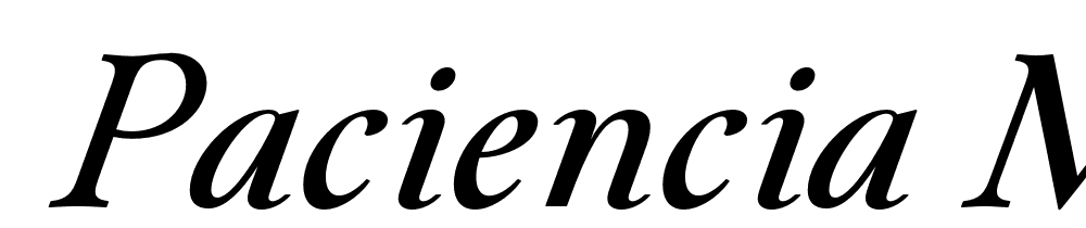  DEMO Paciencia Medium Italic Regular font family download free