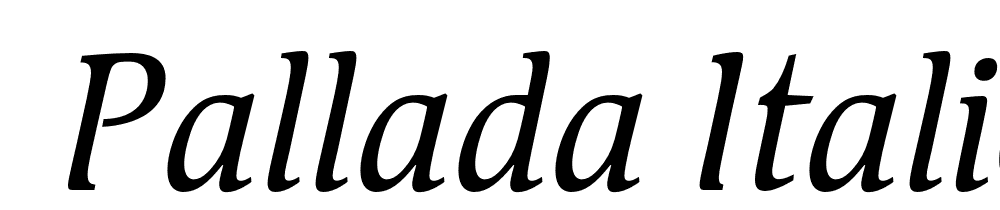  DEMO Pallada Italic Regular font family download free