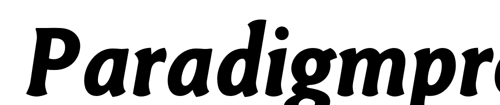  DEMO ParadigmPro BoldItalic Regular font family download free