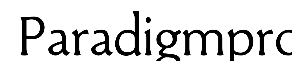  DEMO ParadigmPro Light Regular font family download free