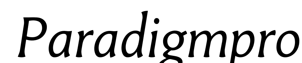  DEMO ParadigmPro LightItalic Regular font family download free