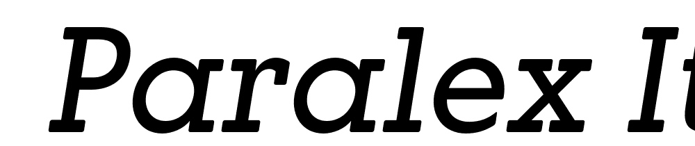  DEMO Paralex Italic font family download free