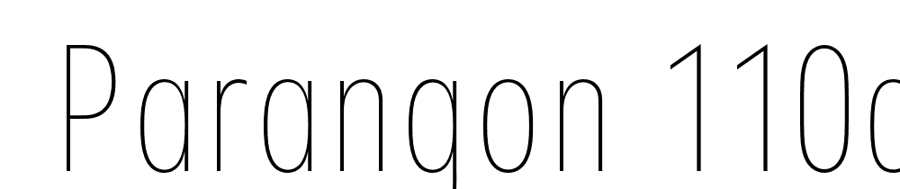  DEMO Parangon 110C Regular font family download free