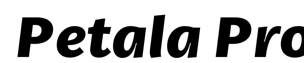  DEMO Petala Pro Bold Italic font family download free