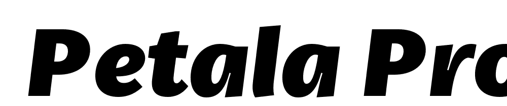  DEMO Petala Pro ExtraBold Italic font family download free