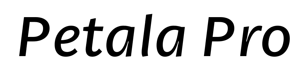  DEMO Petala Pro Italic font family download free