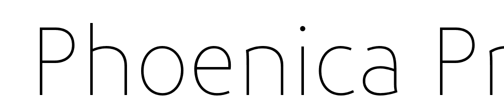  DEMO Phoenica PRO Hairline 25 Regular font family download free