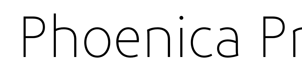  DEMO Phoenica PRO Hairline 35 Regular font family download free