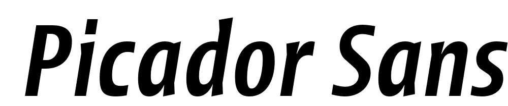  DEMO Picador Sans Medium Italic font family download free