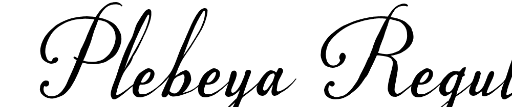  DEMO Plebeya Regular font family download free