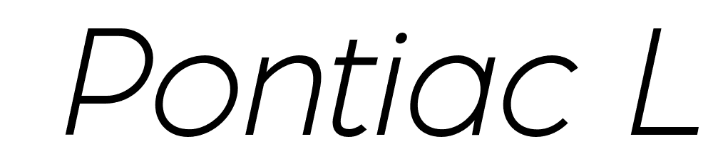  DEMO Pontiac Light Italic Regular font family download free