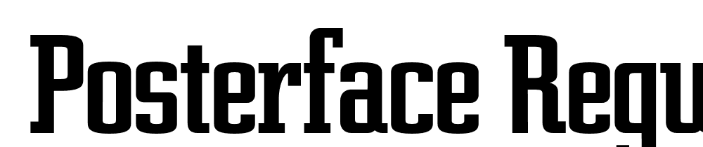  DEMO Posterface Regular font family download free