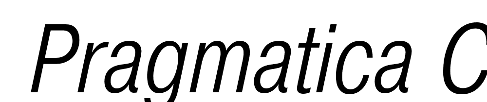  DEMO Pragmatica Cond Light Italic font family download free