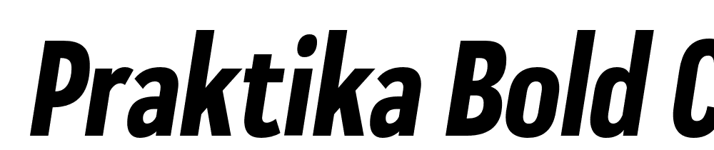  DEMO Praktika Bold Cond Italic Regular font family download free