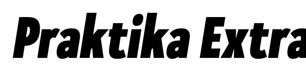  DEMO Praktika ExtraBold Cond Italic Regular font family download free