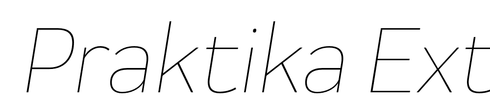  DEMO Praktika ExtraLight Italic Regular font family download free