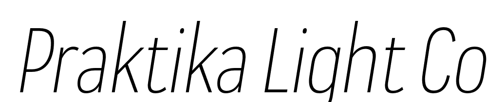  DEMO Praktika Light Cond Italic Regular font family download free