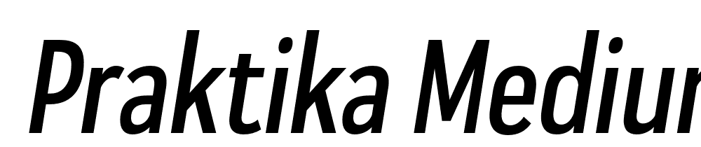  DEMO Praktika Medium Cond Italic Regular font family download free