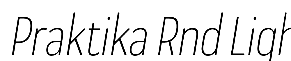  DEMO Praktika Rnd Light Cnd Ita Regular font family download free