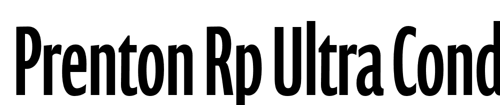  DEMO Prenton RP Ultra Cond Regular font family download free