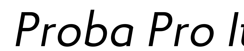  DEMO Proba Pro Italic font family download free