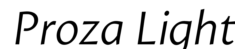  DEMO Proza Light Italic Regular font family download free