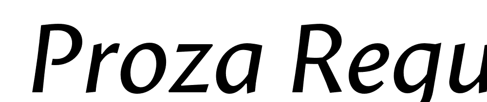  DEMO Proza Regular Italic Regular font family download free