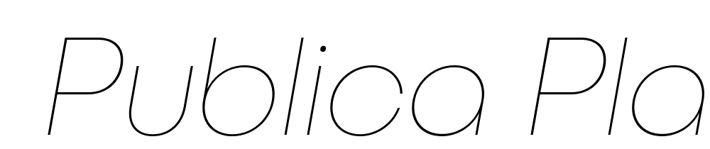  DEMO Publica Play ExtraLight Italic Regular font family download free