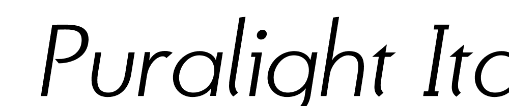  DEMO PuraLight Italic font family download free