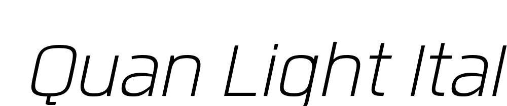  DEMO Quan Light Italic font family download free