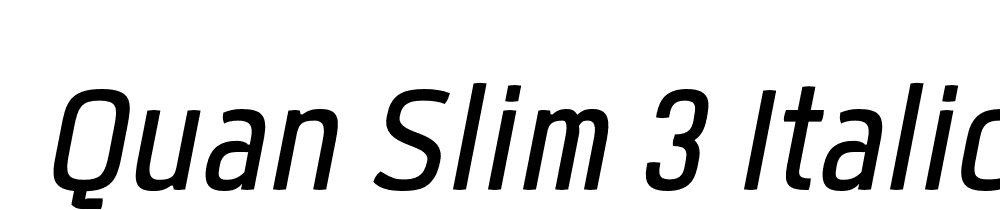  DEMO Quan Slim 3 Italic font family download free