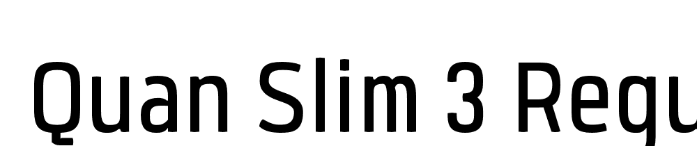  DEMO Quan Slim 3 Regular font family download free