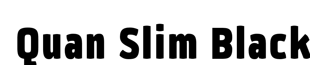  DEMO Quan Slim Black Regular font family download free