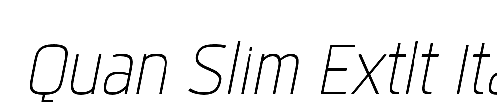  DEMO Quan Slim ExtLt Italic font family download free