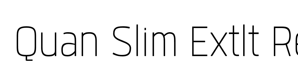  DEMO Quan Slim ExtLt Regular font family download free